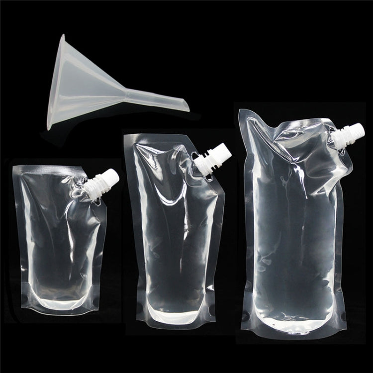 4 PCS Transparent Self-Supporting Mouth Bag Milk Juice Drink Outlet Wine Bag