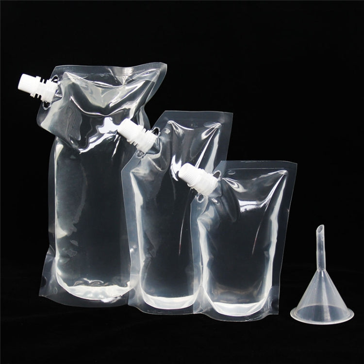 4 PCS Transparent Self-Supporting Mouth Bag Milk Juice Drink Outlet Wine Bag