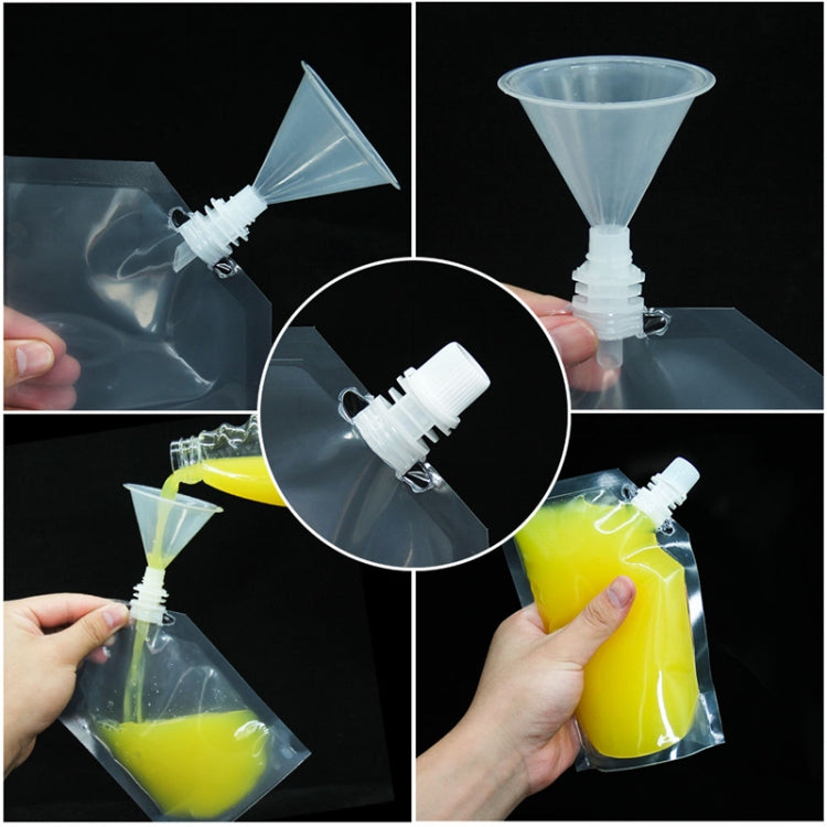 4 PCS Transparent Self-Supporting Mouth Bag Milk Juice Drink Outlet Wine Bag