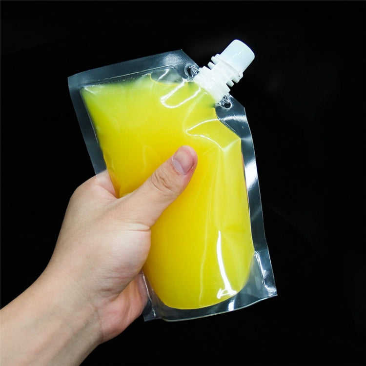 4 PCS Transparent Self-Supporting Mouth Bag Milk Juice Drink Outlet Wine Bag