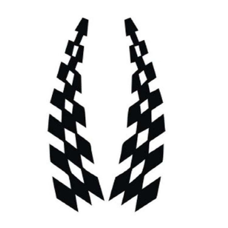 10 Sets Car Stickers Lattice Flag Wheel Eyebrows Reflective Stickers Scratches Strips Car Stickers, D172