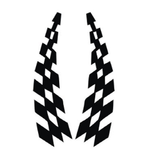 10 Sets Car Stickers Lattice Flag Wheel Eyebrows Reflective Stickers Scratches Strips Car Stickers, D172