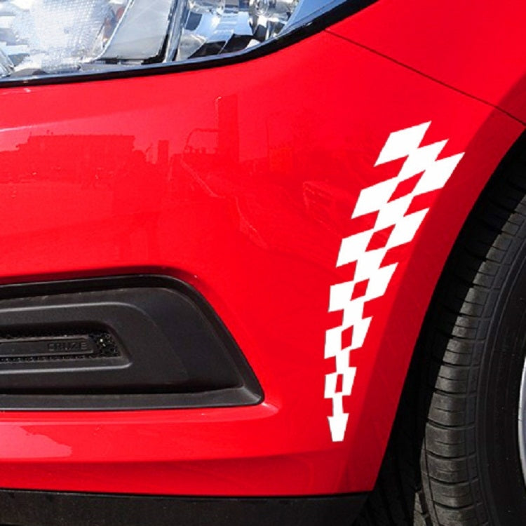 10 Sets Car Stickers Lattice Flag Wheel Eyebrows Reflective Stickers Scratches Strips Car Stickers, D172