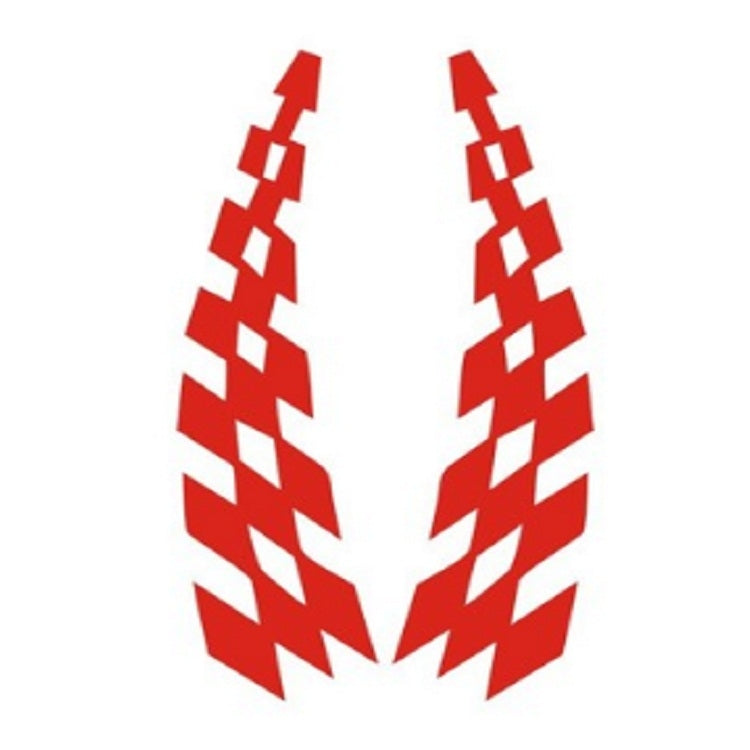10 Sets Car Stickers Lattice Flag Wheel Eyebrows Reflective Stickers Scratches Strips Car Stickers, D172