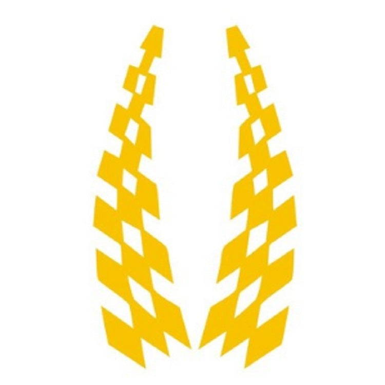 10 Sets Car Stickers Lattice Flag Wheel Eyebrows Reflective Stickers Scratches Strips Car Stickers, D172