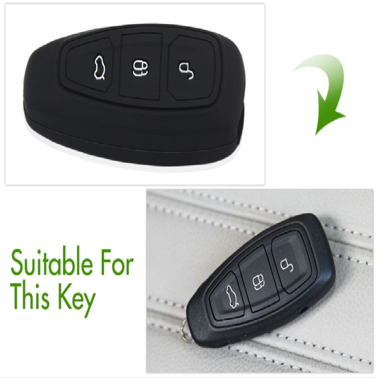 Stylish Silicone Key Fob Cover for Ford Kuga, Focus 3/4, Ecosport, and Fiesta