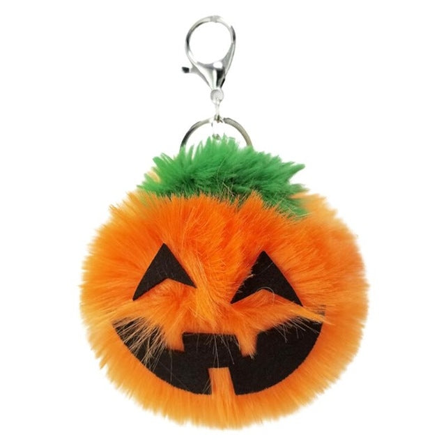 Charming Set of 3 Plush Pumpkin Keychains - Perfect for Halloween Celebrations!