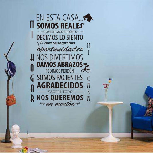 2 PCS French Family Rules Series Wall Stickers
