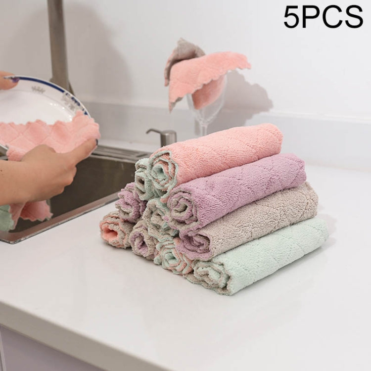 Kitchen Rag Double-sided Water-absorbing Wipe Sink Dish Rag?Non Stick Oil Furniture Cleaning Cloth