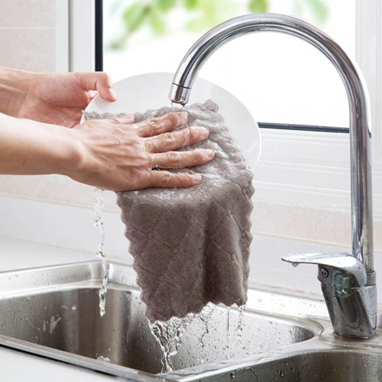 Kitchen Rag Double-sided Water-absorbing Wipe Sink Dish Rag?Non Stick Oil Furniture Cleaning Cloth