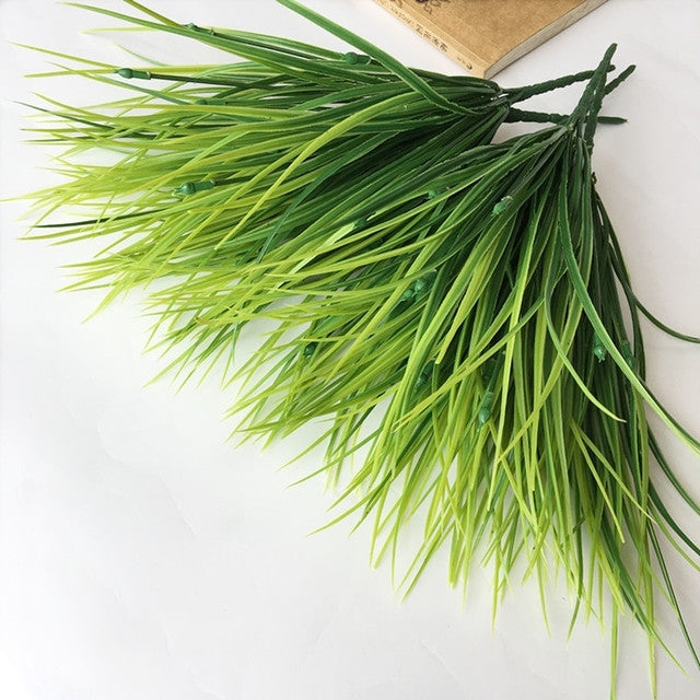 5 Branches Simulation Green Plant Plastic Home Decoration Flower Arrangement