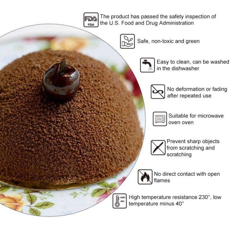 French Dessert 15 Even Spherical Cake Mold Mousse Silicone Creative DIY Baking Mold