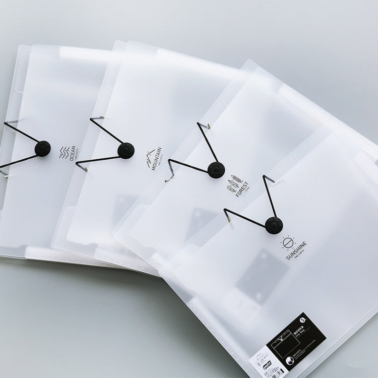 Multi-layer Buckle Matte Transparent Folder Information Booklet
