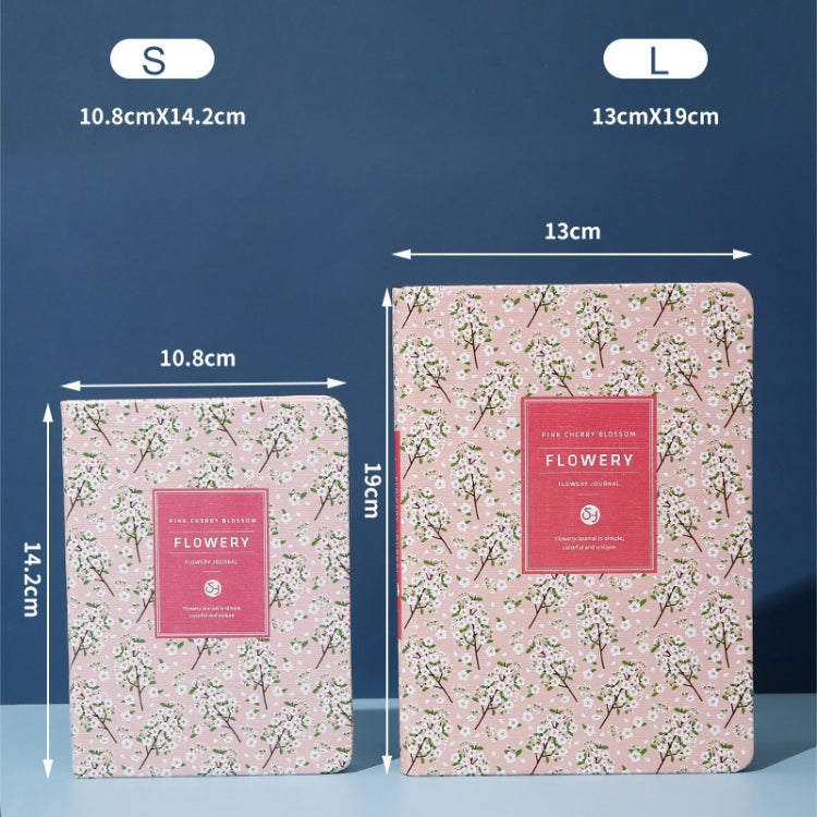 PU Leather Flower Diary Weekly Plan Cute Notepad Small Fresh Business Notebook Office Study Stationery