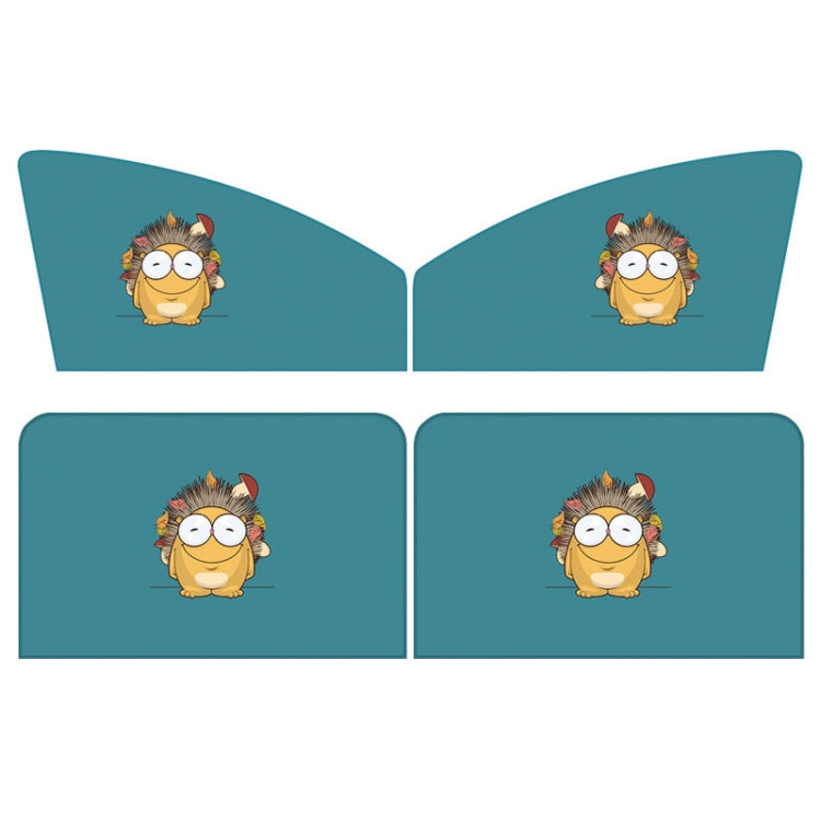 Magnetic Car Window Sunshade Set - 4 Piece Heat-Blocking Curtain for Ultimate UV Protection