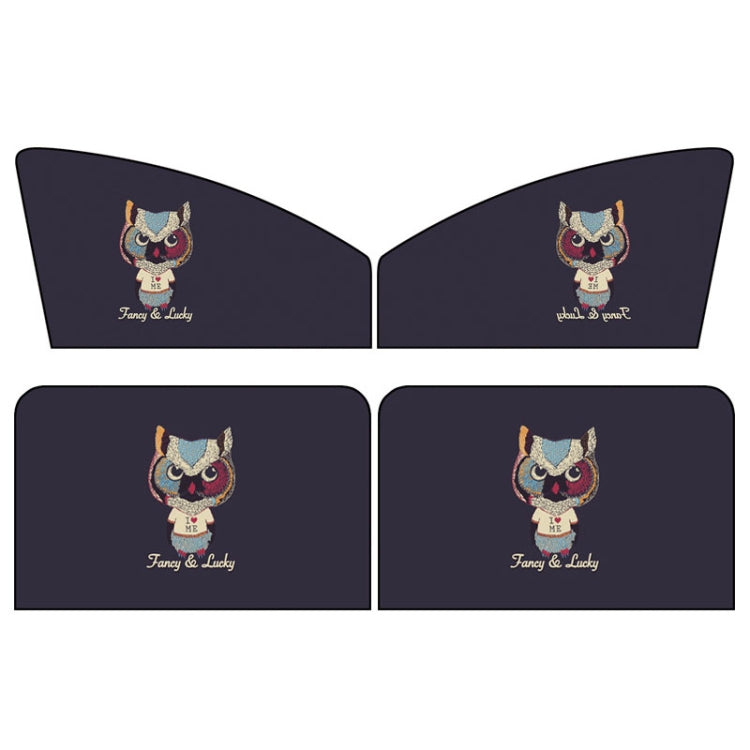 Magnetic Car Window Sunshade Set - 4 Piece Heat-Blocking Curtain for Ultimate UV Protection
