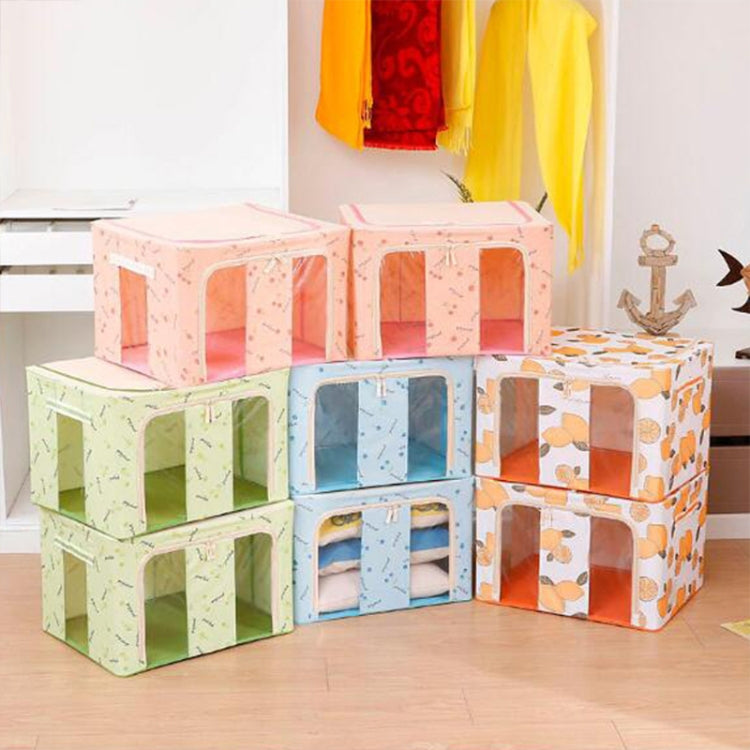 Folding Storage Box Non Woven Fabric With Zipper Moisture-proof Clothes Storage Box, 100L 60x42x40cm, 125L 70x42x40cm