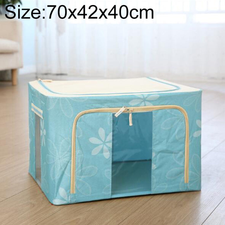 Folding Storage Box Non Woven Fabric With Zipper Moisture-proof Clothes Storage Box, 100L 60x42x40cm, 125L 70x42x40cm