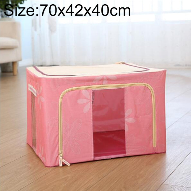 Folding Storage Box Non Woven Fabric With Zipper Moisture-proof Clothes Storage Box, 100L 60x42x40cm, 125L 70x42x40cm
