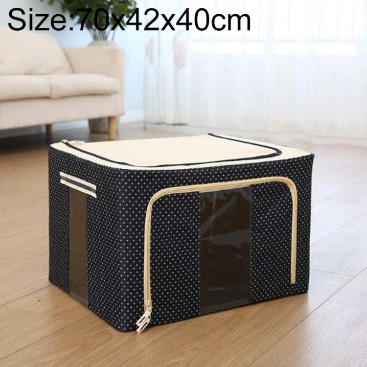Folding Storage Box Non Woven Fabric With Zipper Moisture-proof Clothes Storage Box, 100L 60x42x40cm, 125L 70x42x40cm
