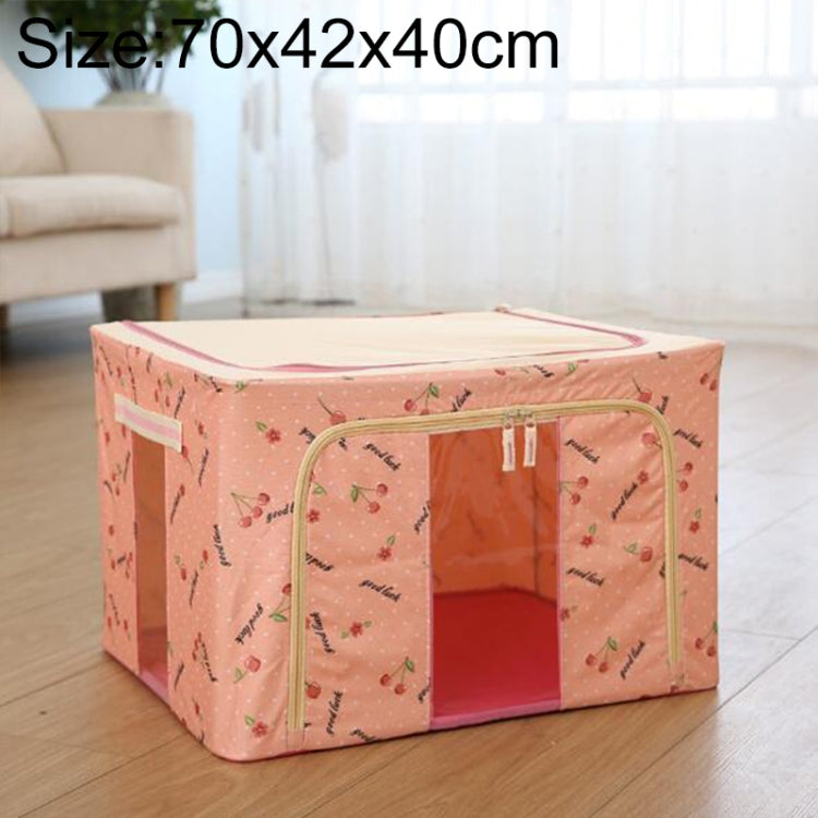 Folding Storage Box Non Woven Fabric With Zipper Moisture-proof Clothes Storage Box, 100L 60x42x40cm, 125L 70x42x40cm