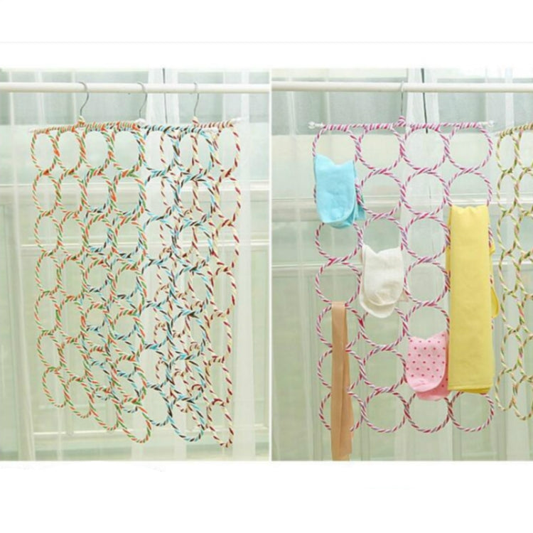 Multi-functional Foldable 28-ring Scarf Stand Random Color Delivery