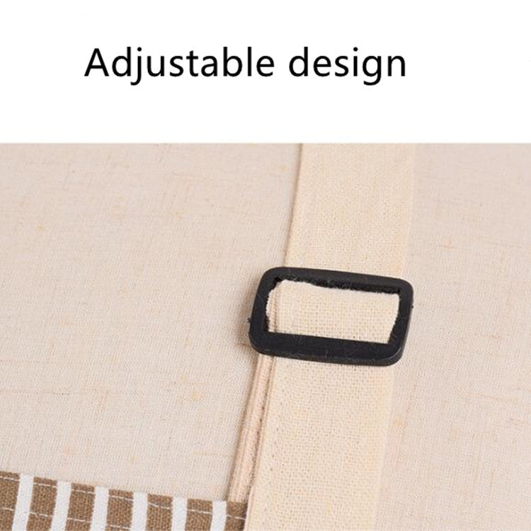 Kitchen Antifouling Sleeveless Apron Adult Work Housework Polyester Cotton Vertical Striped Apron Coverall