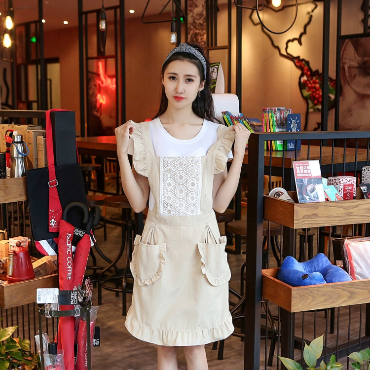 Princess Apron Kitchen Women Work Clothes Coffee Shop Apron