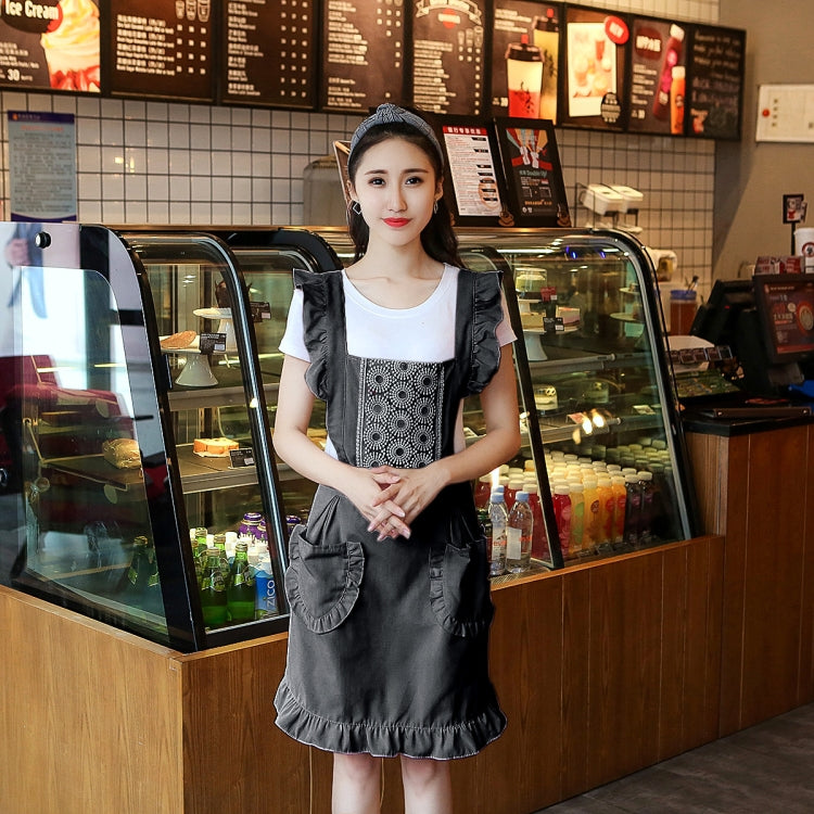 Princess Apron Kitchen Women Work Clothes Coffee Shop Apron
