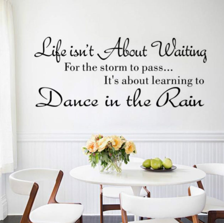 2 PCS English Rumor Letter Phrase Bedroom Art Wall Sticker