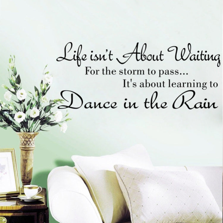 2 PCS English Rumor Letter Phrase Bedroom Art Wall Sticker