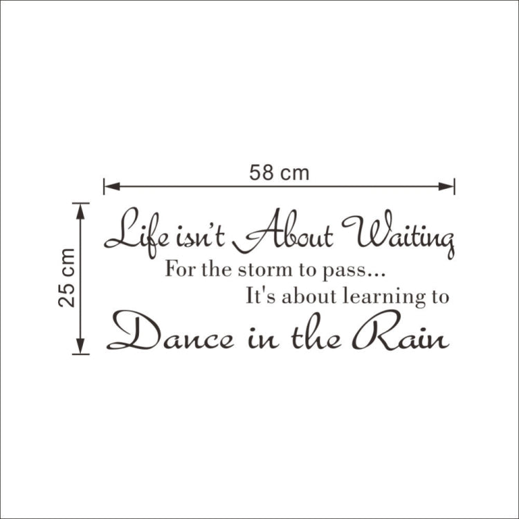 2 PCS English Rumor Letter Phrase Bedroom Art Wall Sticker