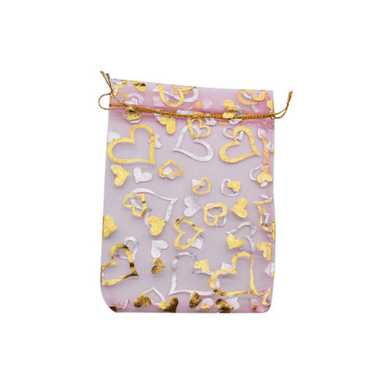 100 PCS Gift Pouches Bag Organza Bags Jewelry Candy Packaging Bags, 10x12cm, 13x18cm, 15x20cm