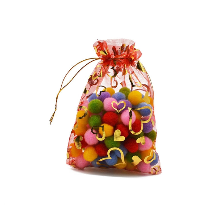 100 PCS Gift Pouches Bag Organza Bags Jewelry Candy Packaging Bags, 10x12cm, 13x18cm, 15x20cm