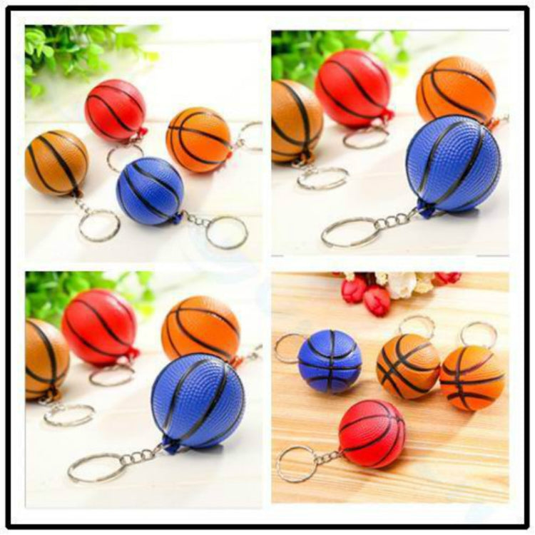 5 Pack Miniature Basketball Keychains - Fun PU Car Accessories in Assorted Colours