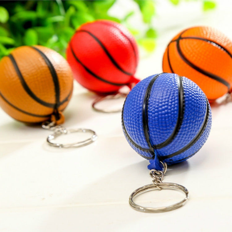 5 Pack Miniature Basketball Keychains - Fun PU Car Accessories in Assorted Colours