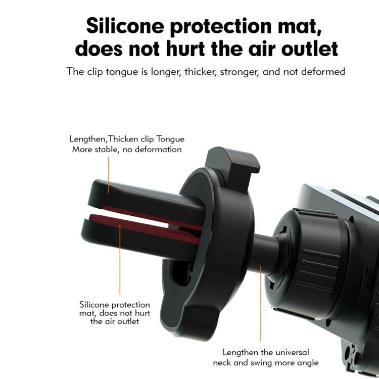 Compact Car Vent Mobile Phone Holder - Sleek Aluminium Design