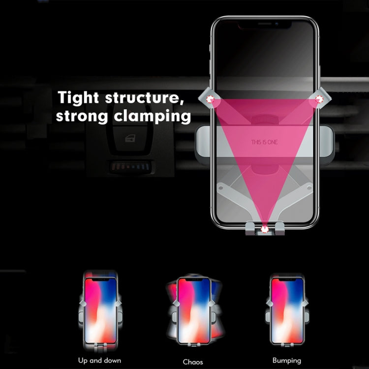 Compact Car Vent Mobile Phone Holder - Sleek Aluminium Design