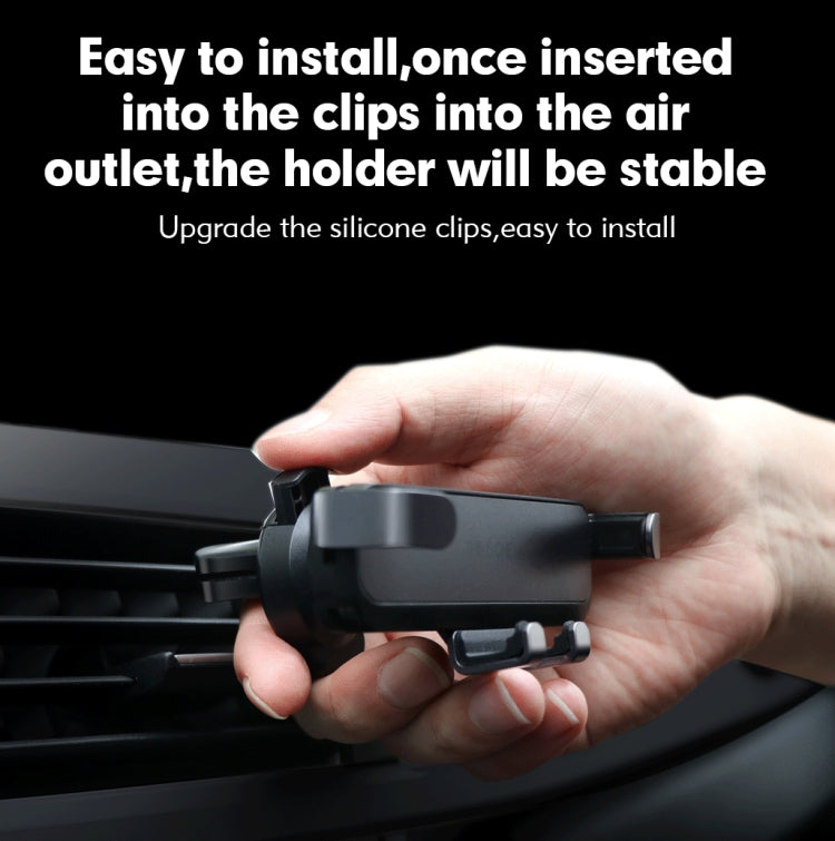 Compact Car Vent Mobile Phone Holder - Sleek Aluminium Design