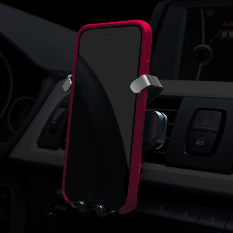 Compact Car Vent Mobile Phone Holder - Sleek Aluminium Design