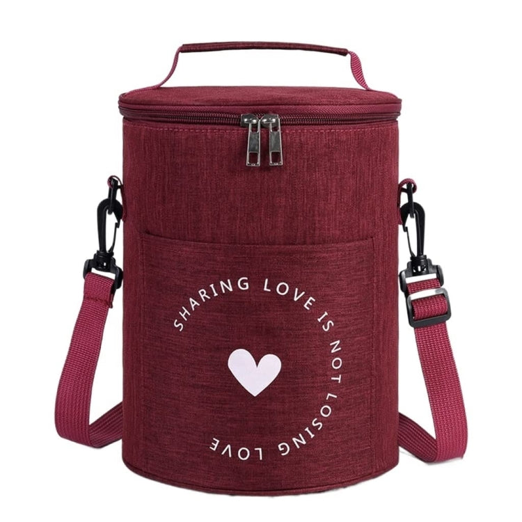 Round Lunch Bag Insulated Lunch Box Foldable & Portable Lunch Tote