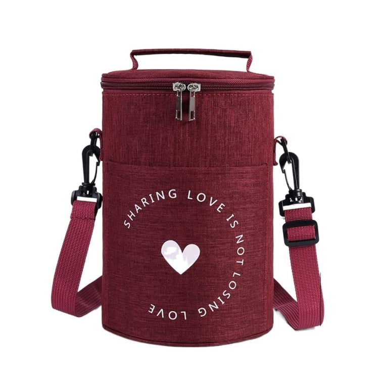 Round Lunch Bag Insulated Lunch Box Foldable & Portable Lunch Tote