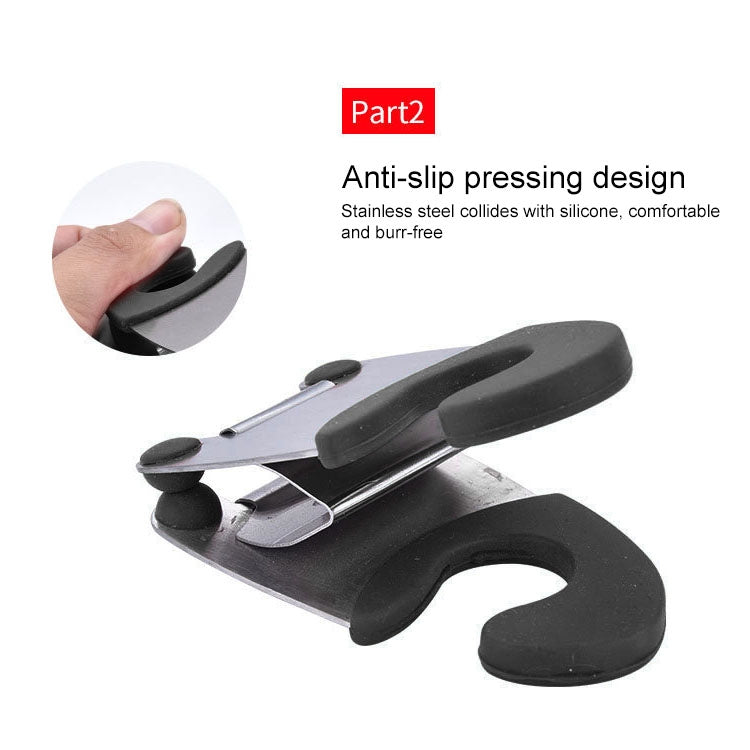 Stainless Steel Plastic Pan Edge Clamp Anti-Scald Rubber Bracket Kitchen Gadgets