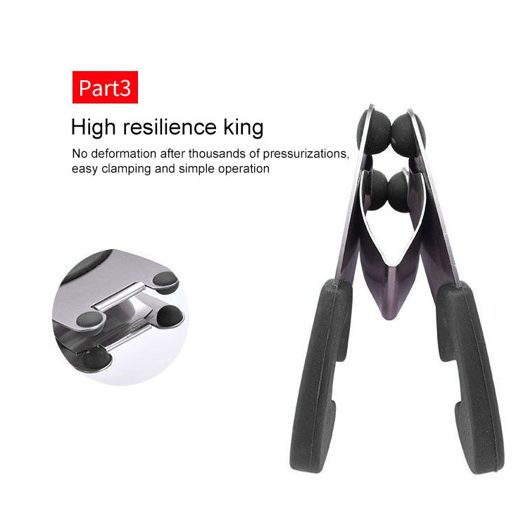 Stainless Steel Plastic Pan Edge Clamp Anti-Scald Rubber Bracket Kitchen Gadgets