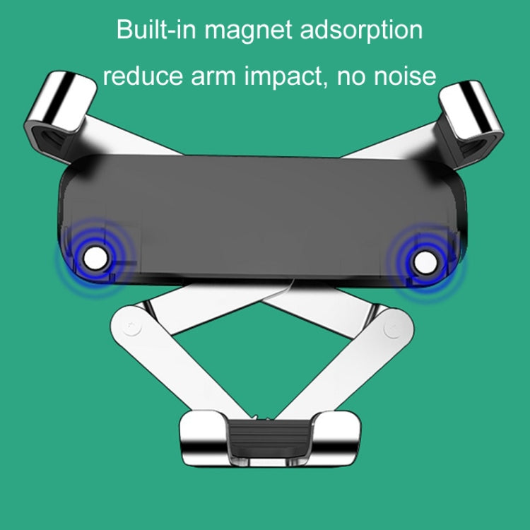 Gravity-Driven Car Mobile Phone Holder with 360-Degree Rotation and Air Vent Mount