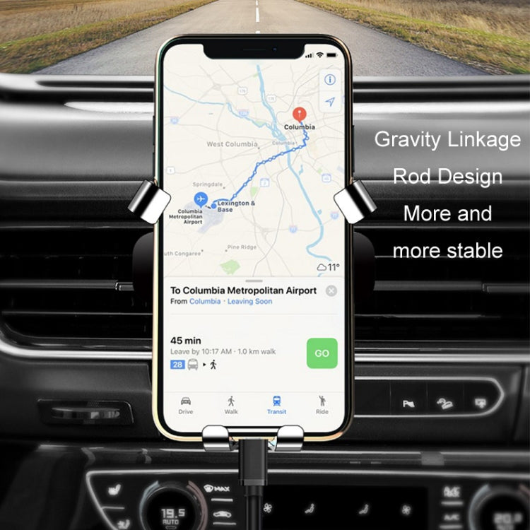 Gravity-Driven Car Mobile Phone Holder with 360-Degree Rotation and Air Vent Mount