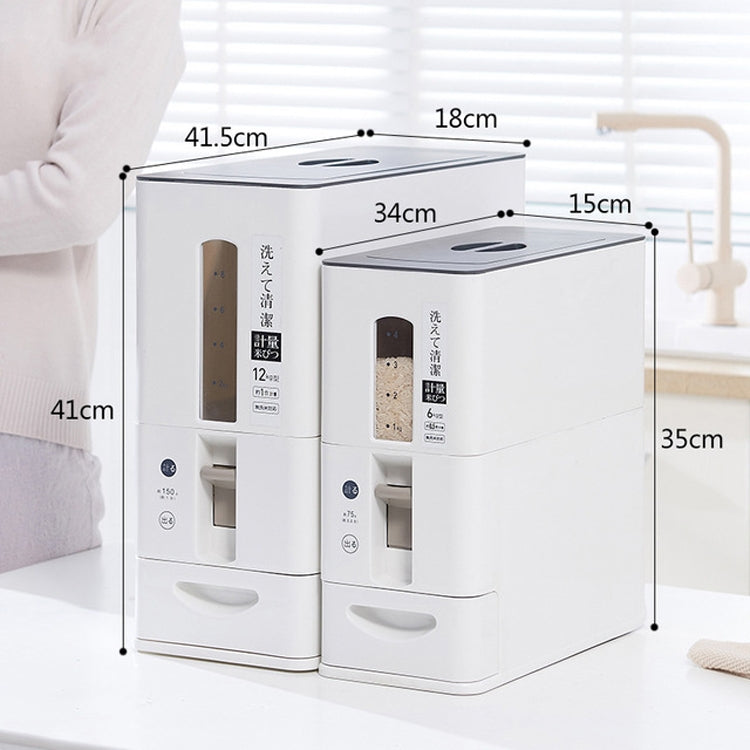 Kitchen Household Plastic Sealed Insect-proof Moisture-proof Rice Storage Box Metering Rice Barrel