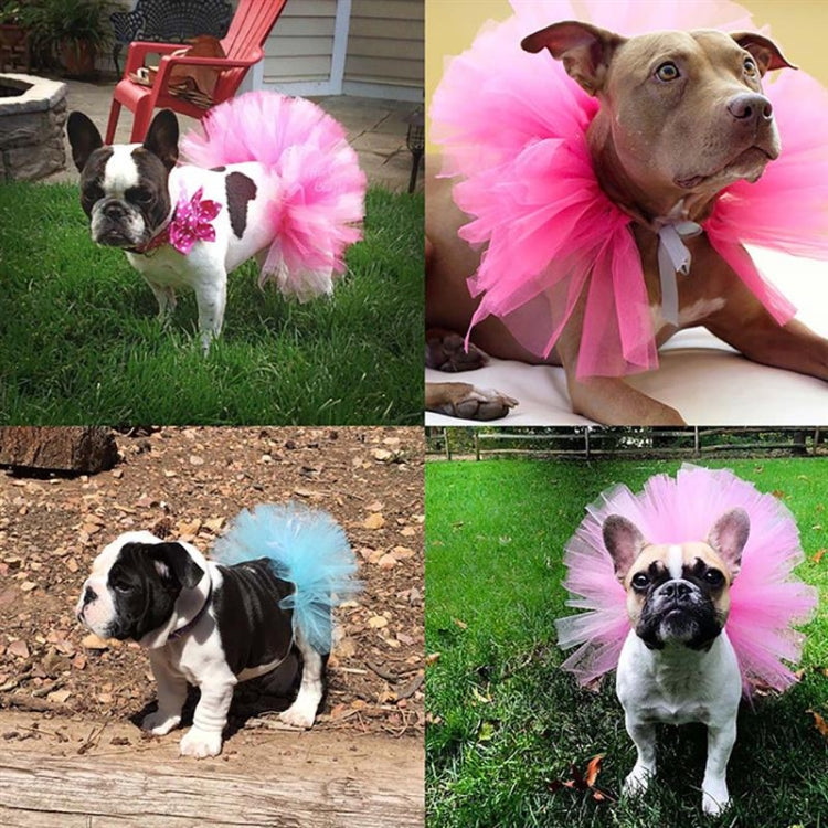 Summer Pet Dress Up Half-length Mesh Skirt