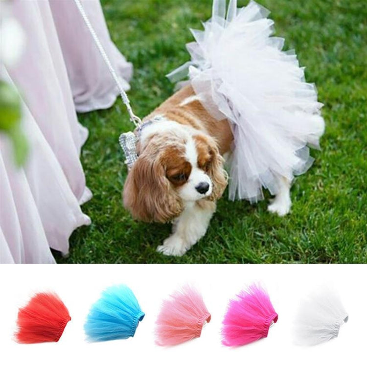 Summer Pet Dress Up Half-length Mesh Skirt