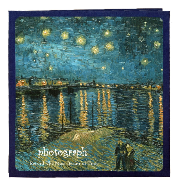 Retro Art DIY Handmade Photo Album Self-Adhesive Film Album, Style：